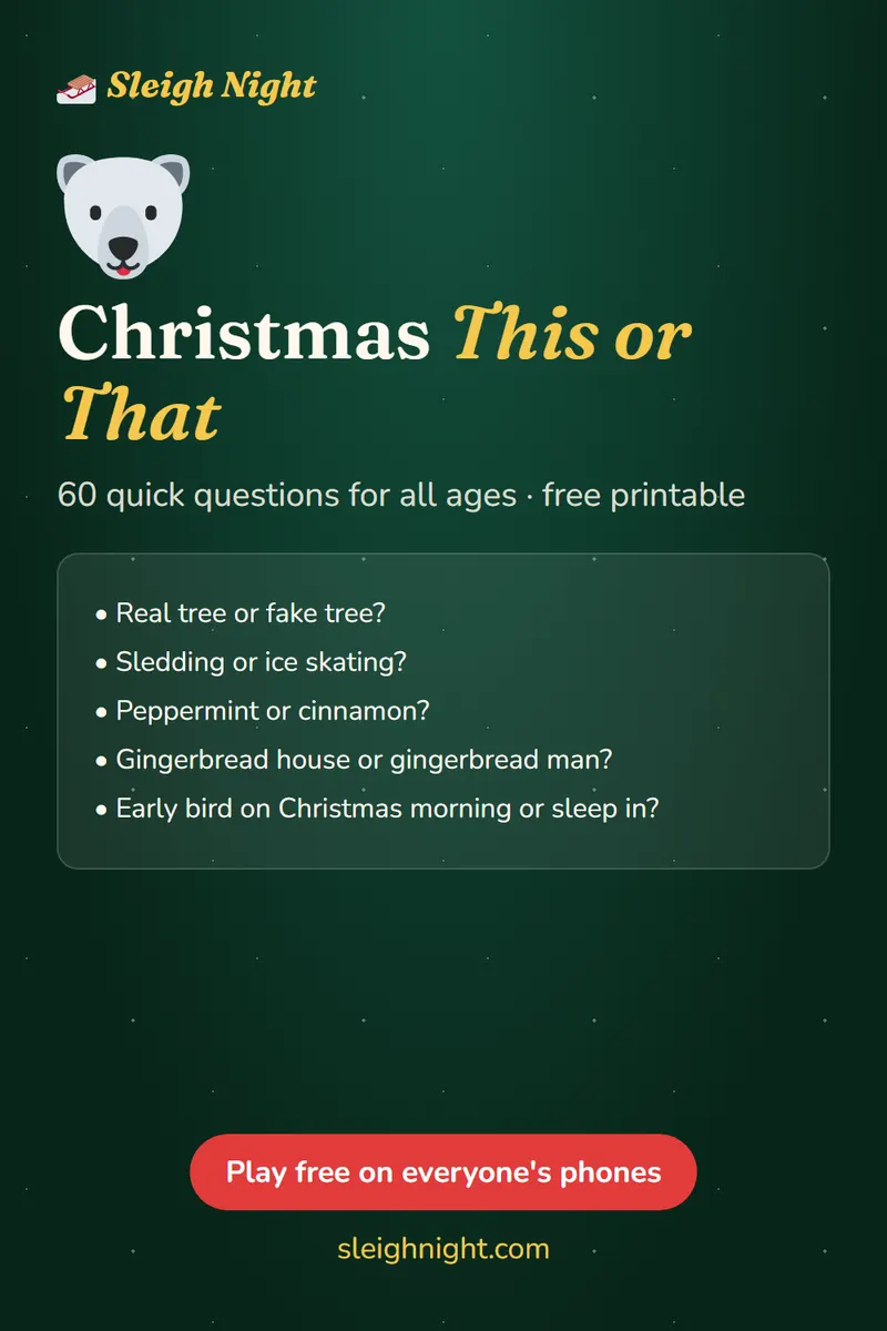 60 Christmas This or That Questions (Fun for All Ages)
